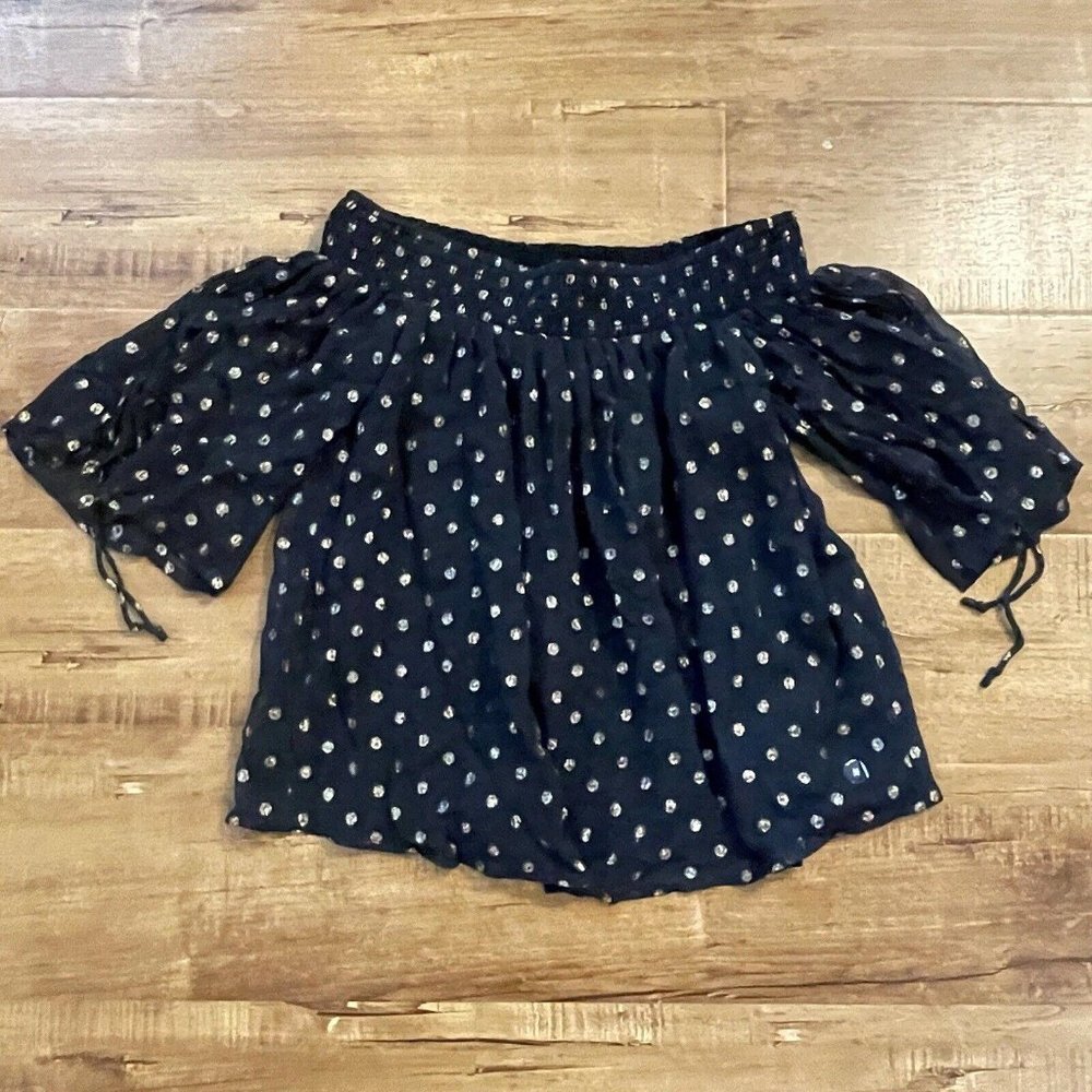 womens abercrombie and fitch Blouse Shirt Black Size Medium‎ M